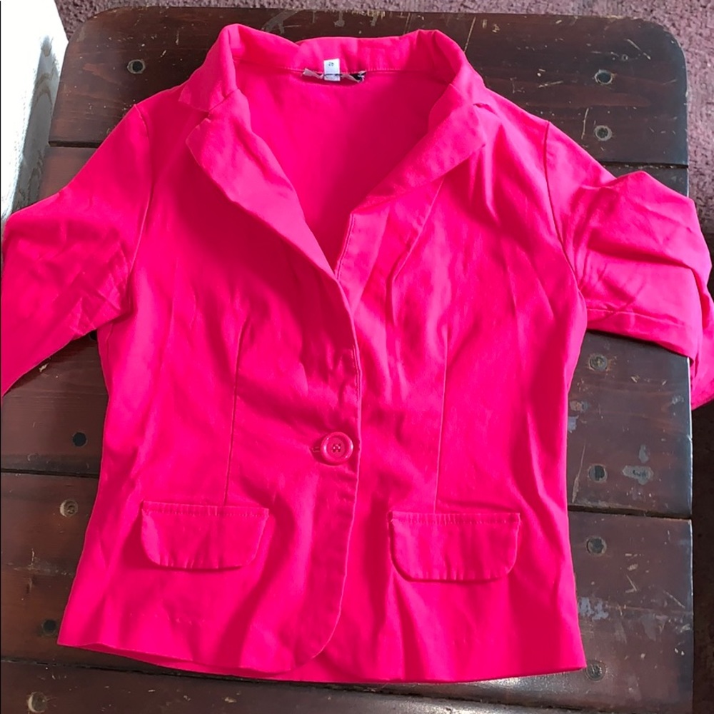 Pink suit top